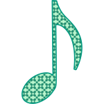 Eight note musical symbol